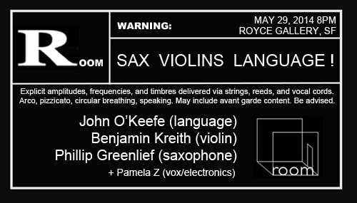 ROOM: Sax  Violins  Language !